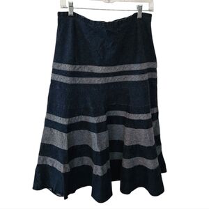 Debbie Shuchat Tiered Denim Skirt Made In Canada SZE 12​​​​